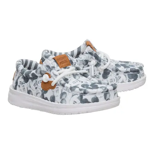 HEYDUDE Disney Mickey Mouse Print Wally Toddler – Grey/Multi online