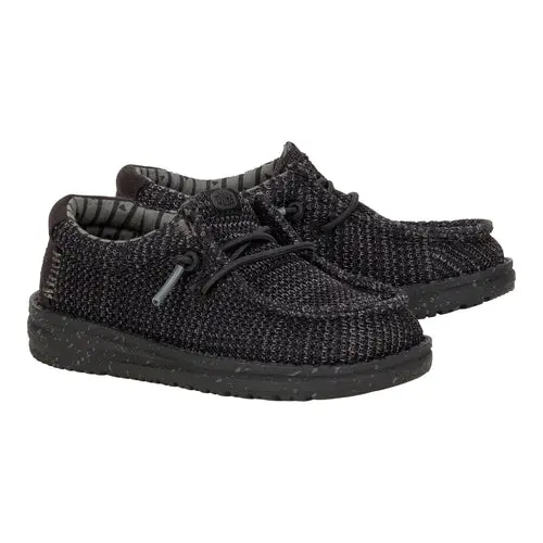 HEYDUDE Wally Toddler Stretch Mesh – Black/Black online
