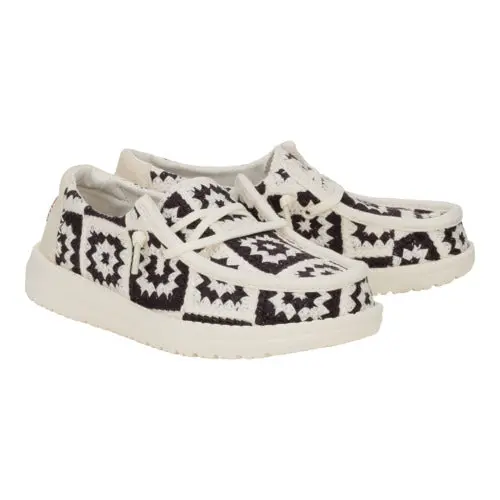 HEYDUDE Wendy Youth Cottage Crochet – Black/Multi online