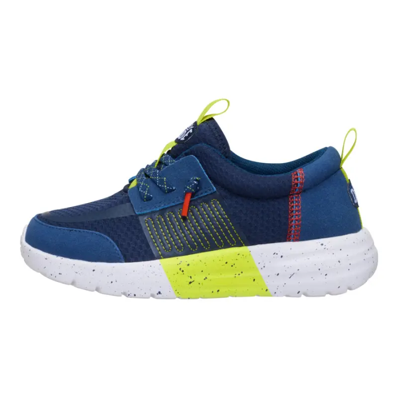 HEYDUDE Sirocco Play Youth Sport Stripe – Navy/Lime online