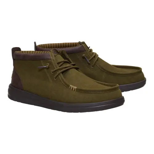 HEYDUDE Wally Mid Gripr Vin Classic – Dark Olive/Mole Brown online