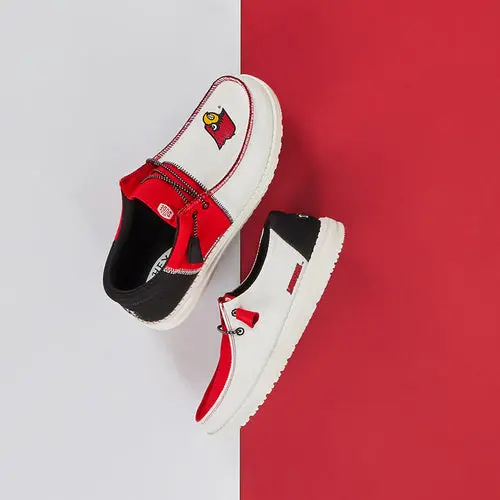 HEYDUDE Men's Wally Tri Louisville Cardinals – Louisville Red/Black online