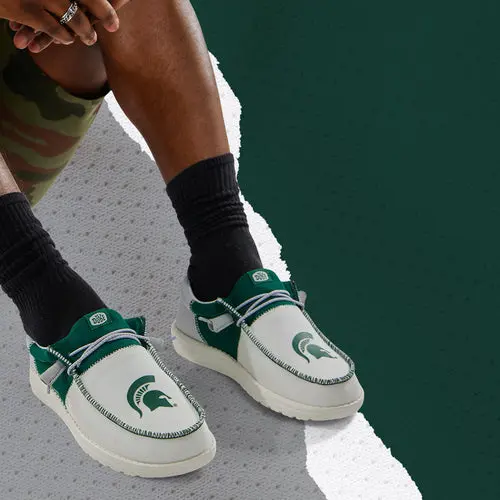 HEYDUDE Men's Wally Tri Michigan State – Michigan State Green/Green online