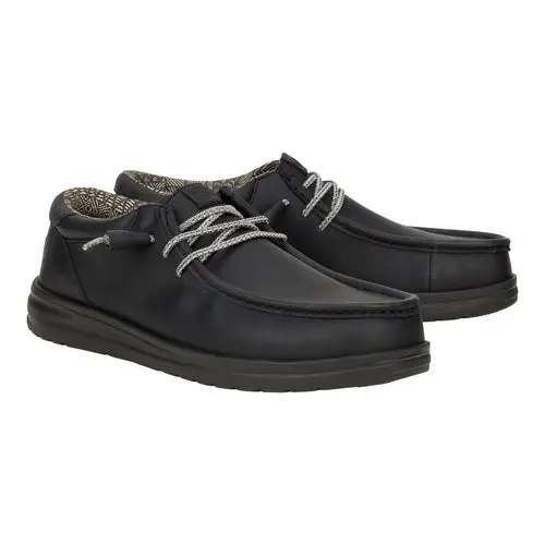 HEYDUDE Paul Leather – Black online