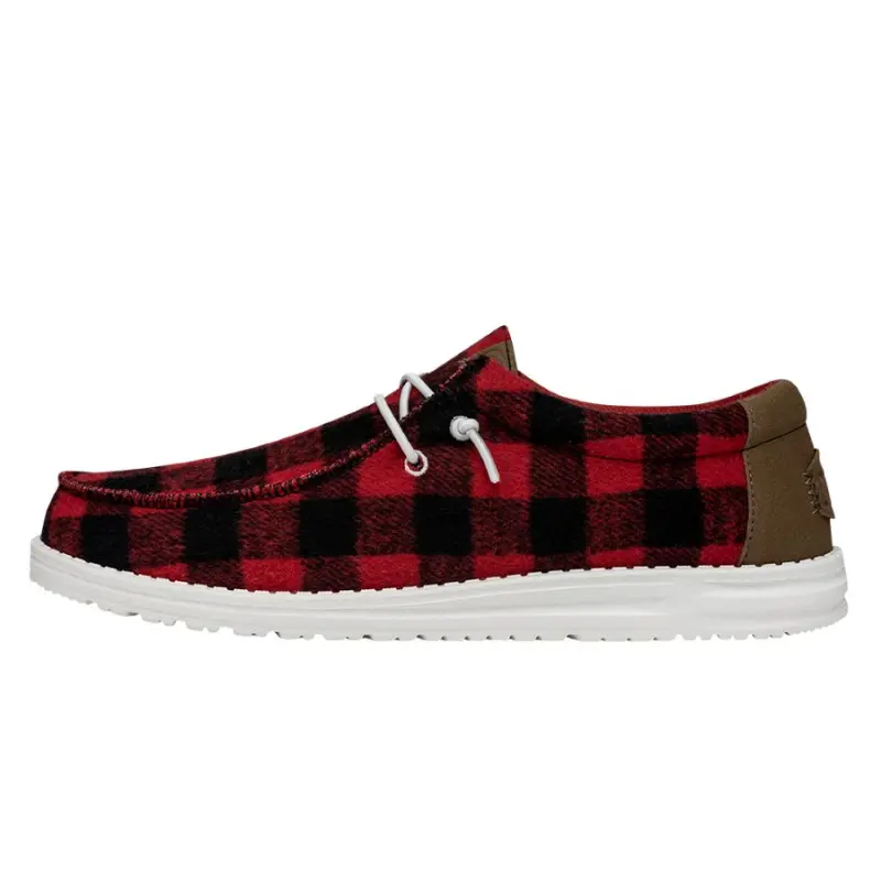 HEYDUDE Wally Buffalo Plaid – Red and Black Plaid online