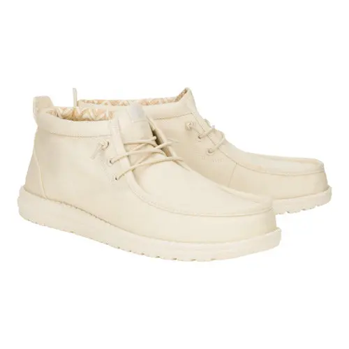 HEYDUDE Wally Mid Stretch Canvas – Bone White online