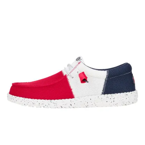 HEYDUDE Wally Tri Varsity Mesh – Red/Navy online