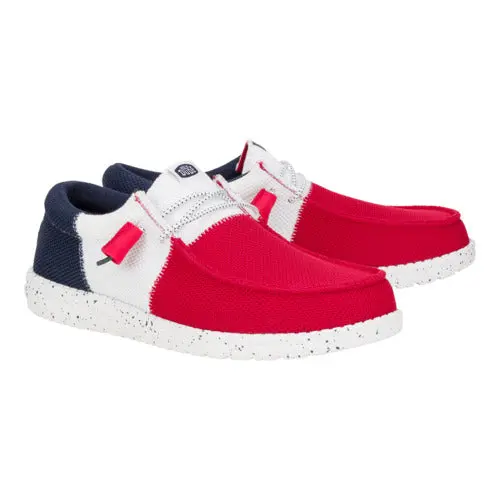 HEYDUDE Wally Tri Varsity Mesh – Red/Navy online