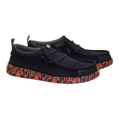 HEYDUDE Wally Work CE Flames – Black/Salsa Red online
