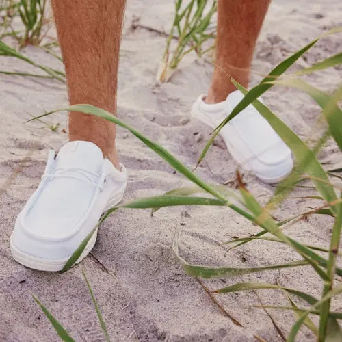 HEYDUDE Wally Slip Stretch Canvas – White/White online