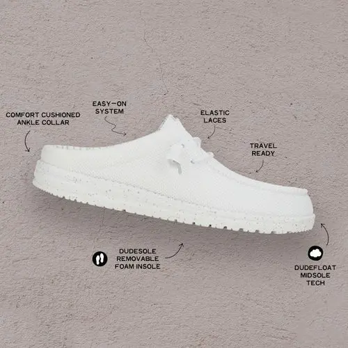 HEYDUDE Wally Slip Stretch Sox – White online