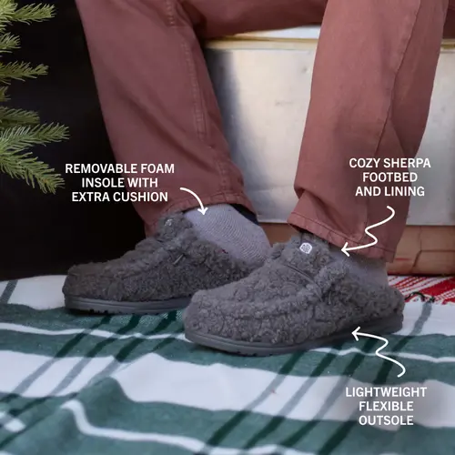 HEYDUDE Wally Slipper – Cozy Granite Grey online