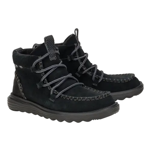 HEYDUDE Reyes Suede – Black/Black online