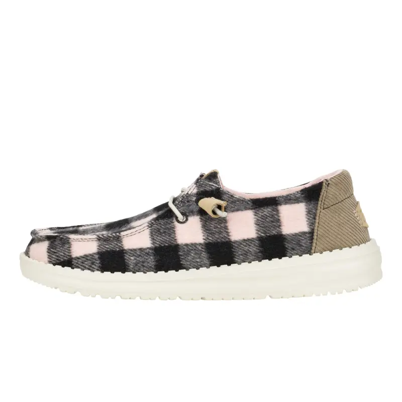 HEYDUDE Wendy Buffalo Plaid – Pale Pink/Black online