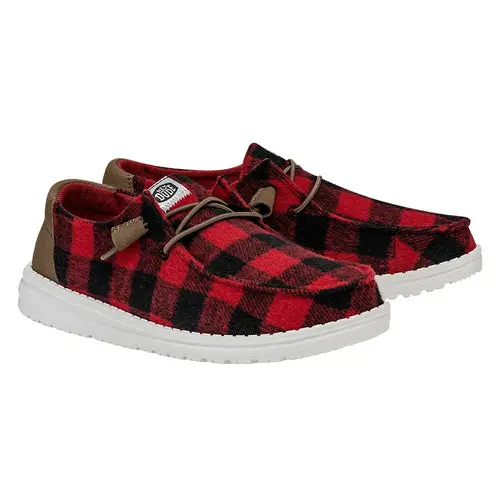 HEYDUDE Wendy Buffalo Plaid – Red and Black Plaid online