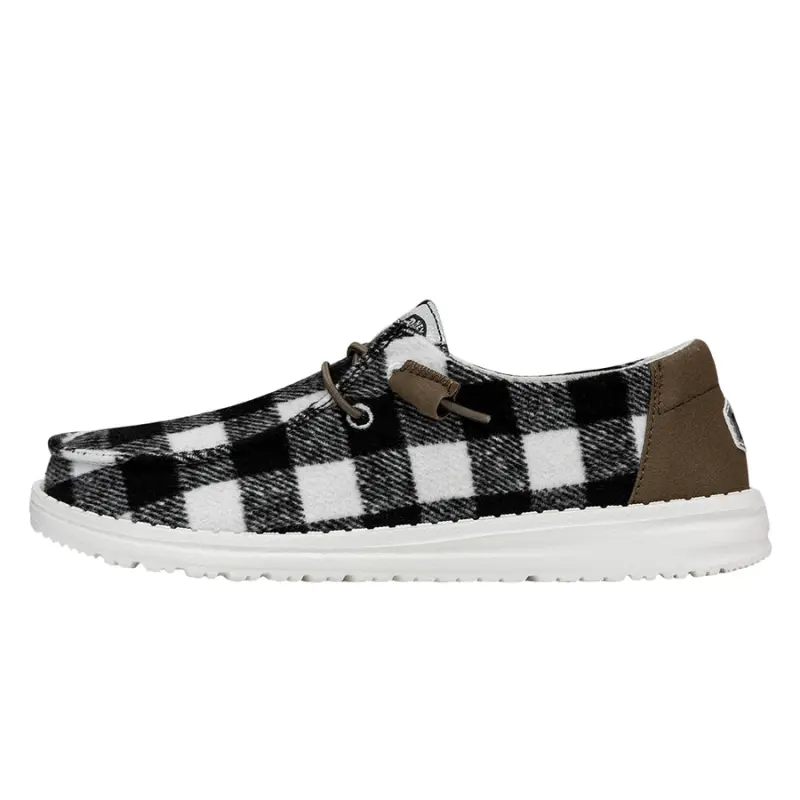 HEYDUDE Wendy Buffalo Plaid – White and Black Plaid online