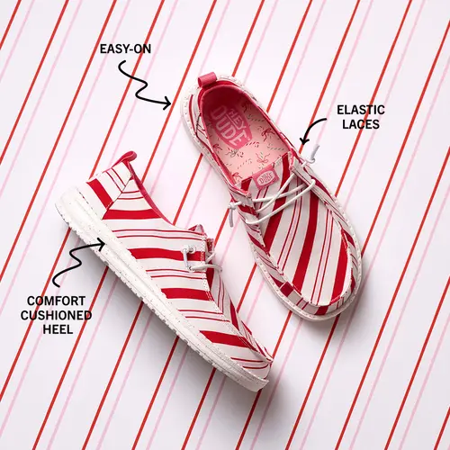 HEYDUDE Wendy Candy Cane – Red/Multi online