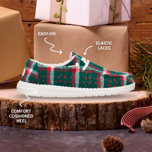 HEYDUDE Wendy Confetti Plaid Cozy – Red/Green/Multi online