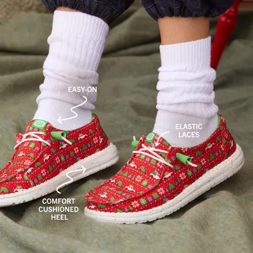 HEYDUDE Wendy Holiday Sweater – Red/Green online