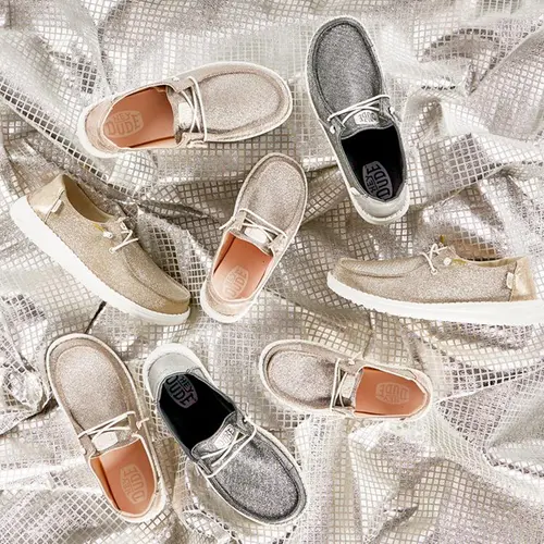 HEYDUDE Wendy Metallic Sparkle – Gold online