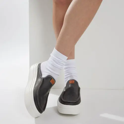 HEYDUDE Austin Lift Leather Women – Black online