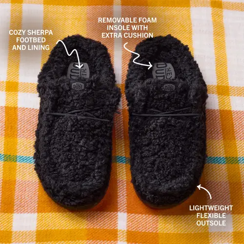 HEYDUDE Wendy Slipper – Cozy Black/Black online